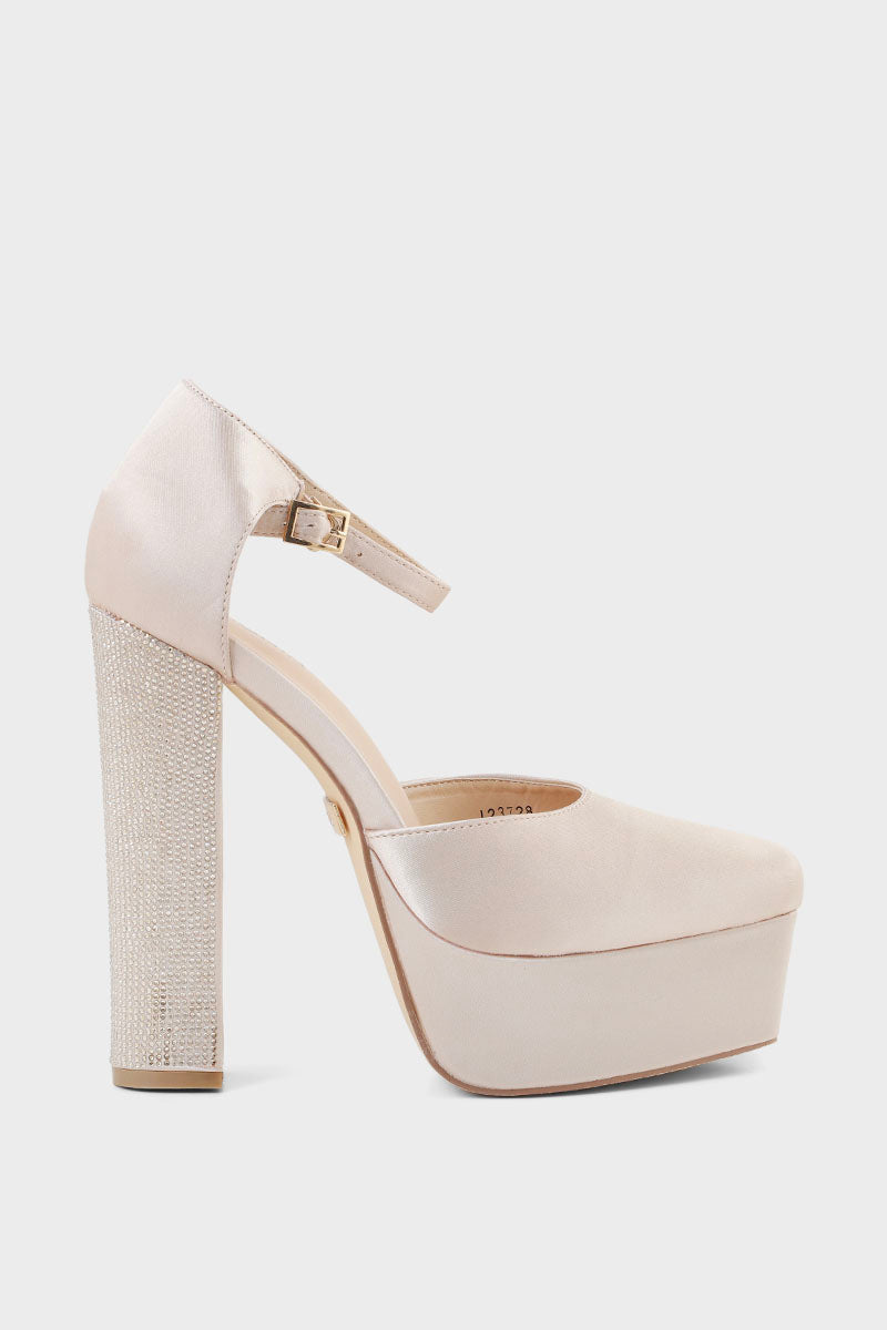 Party Wear Court Shoes I23728-Ivory