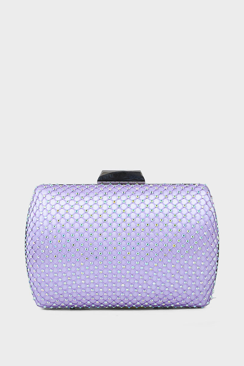 Party Wear Clutch B20771-Purple