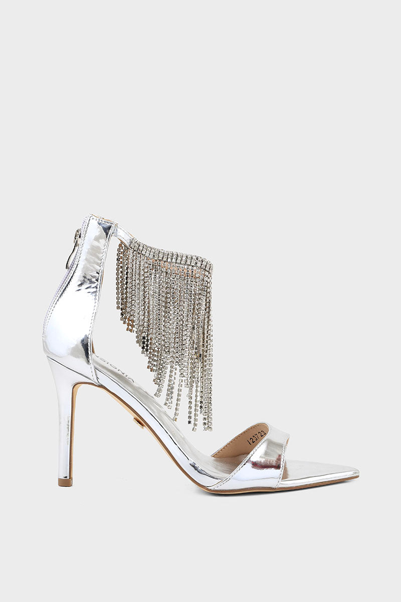 Party Wear Sandal I23723-Silver