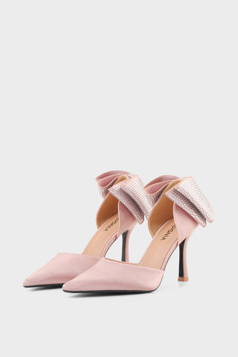 Party Wear Court Shoes I44459-Nude Pink