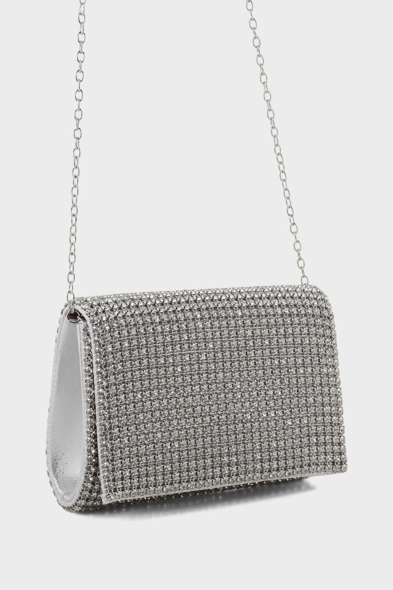 Party Wear Clutch BK4002-Silver