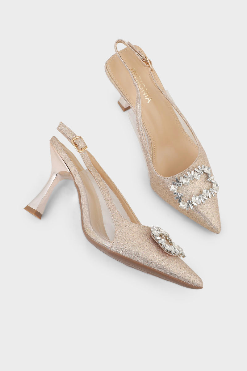 Party Wear Sling Back I47308-Rose Gold