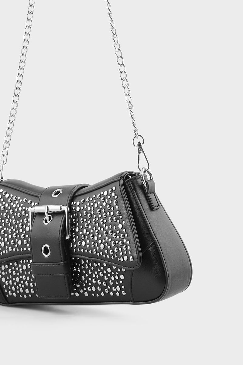 Baguette Shoulder Bags B10520-Black