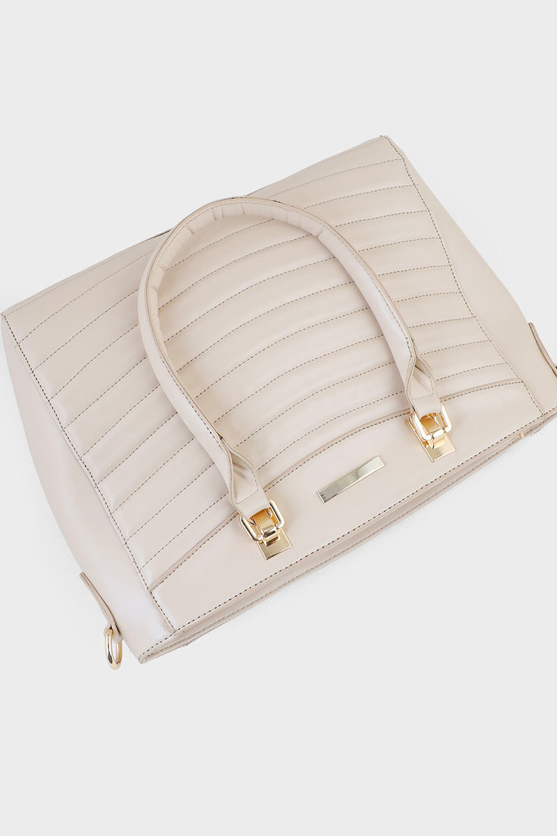 Top Handle Hand Bags B10541-Off White