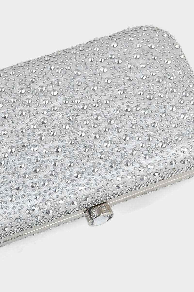 Party Wear Clutch BK4022-White