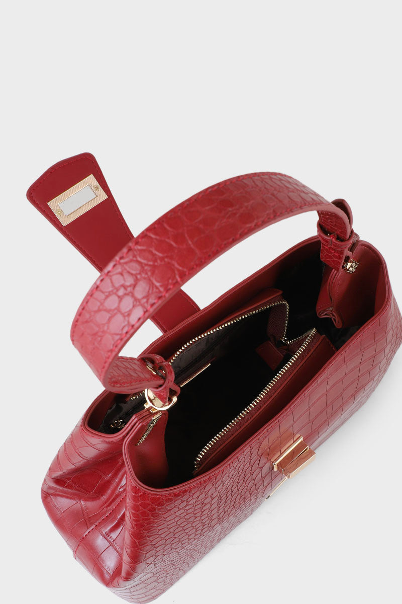 Baguette Shoulder Bags B10523-Maroon